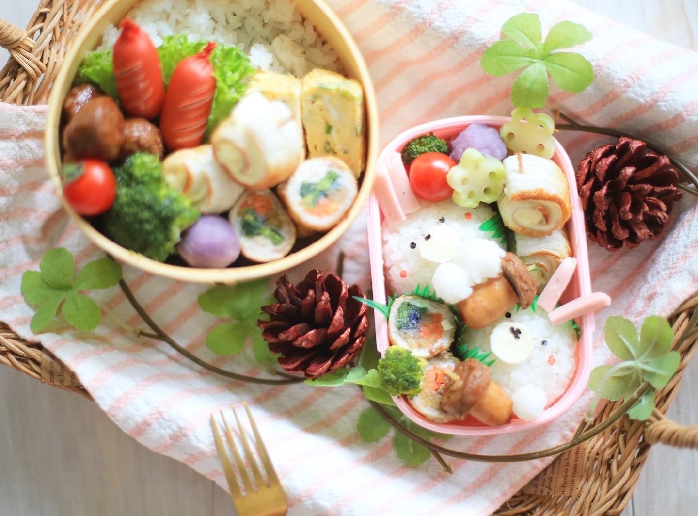 うさぎさんおにぎりで遠足弁当