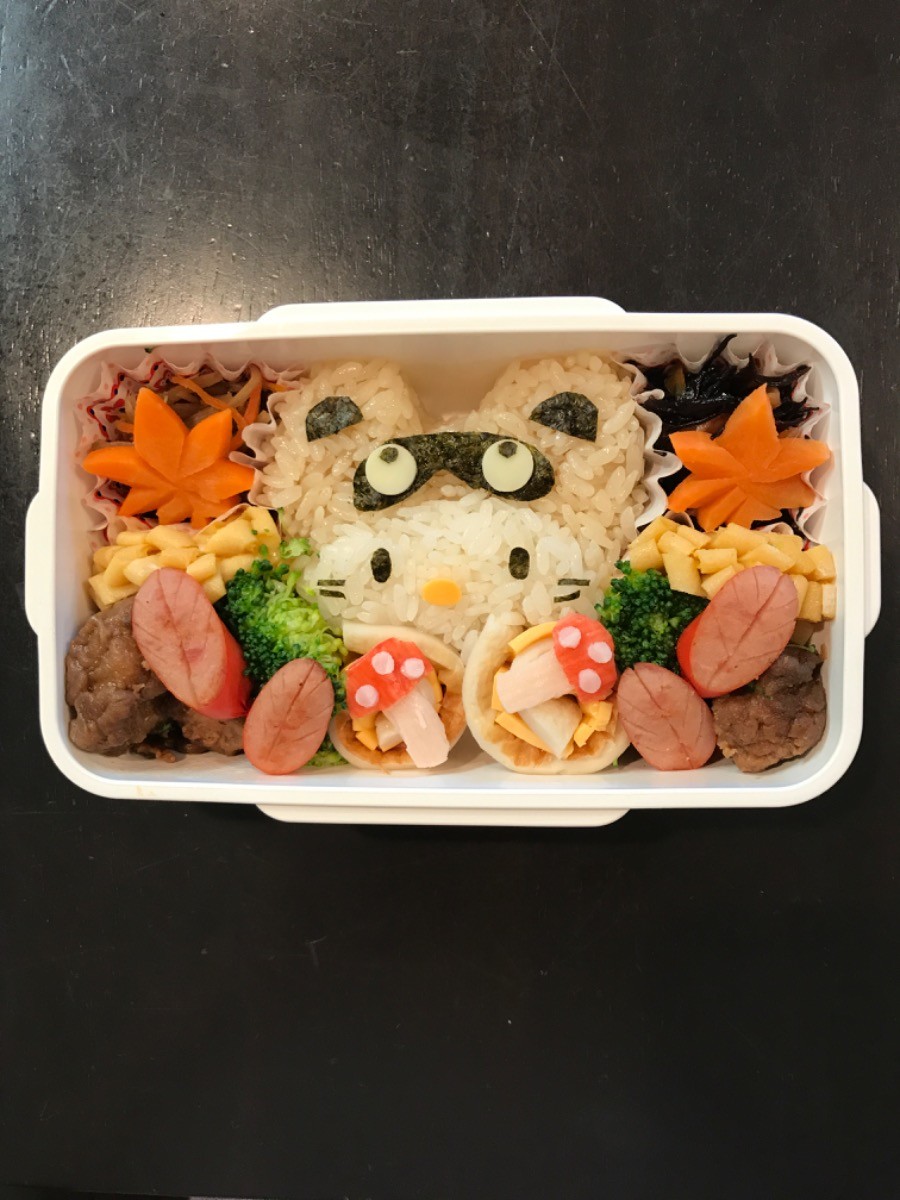 被りたぬきキティ弁当