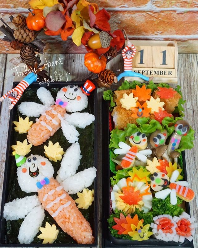 赤とんぼぉ弁当(♥´꒳`*)(*´꒳`♥)