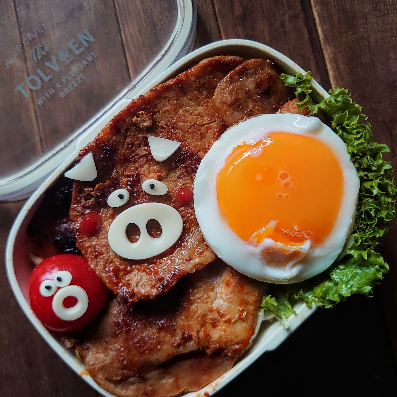 漢の…長女用🍱トントン拍子に白飯がススムやきとん弁当