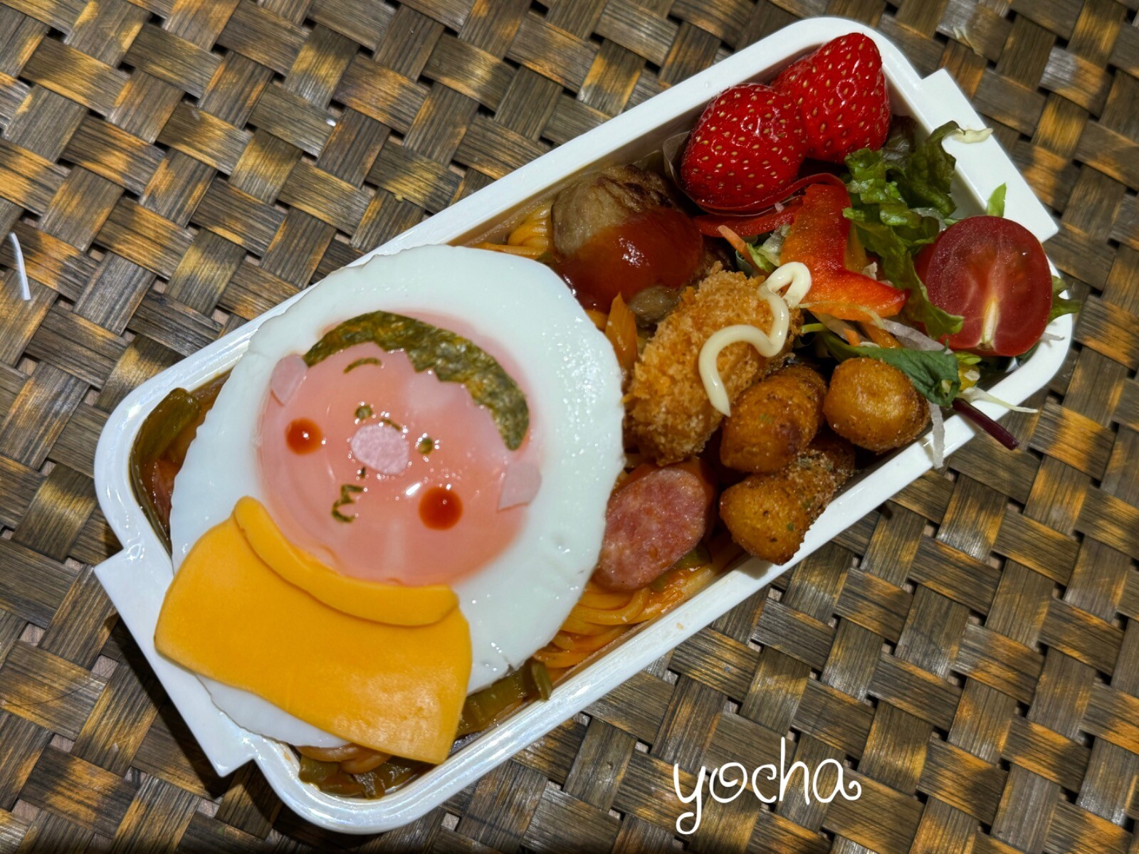 ジャイアン目玉焼き添えナポリタン