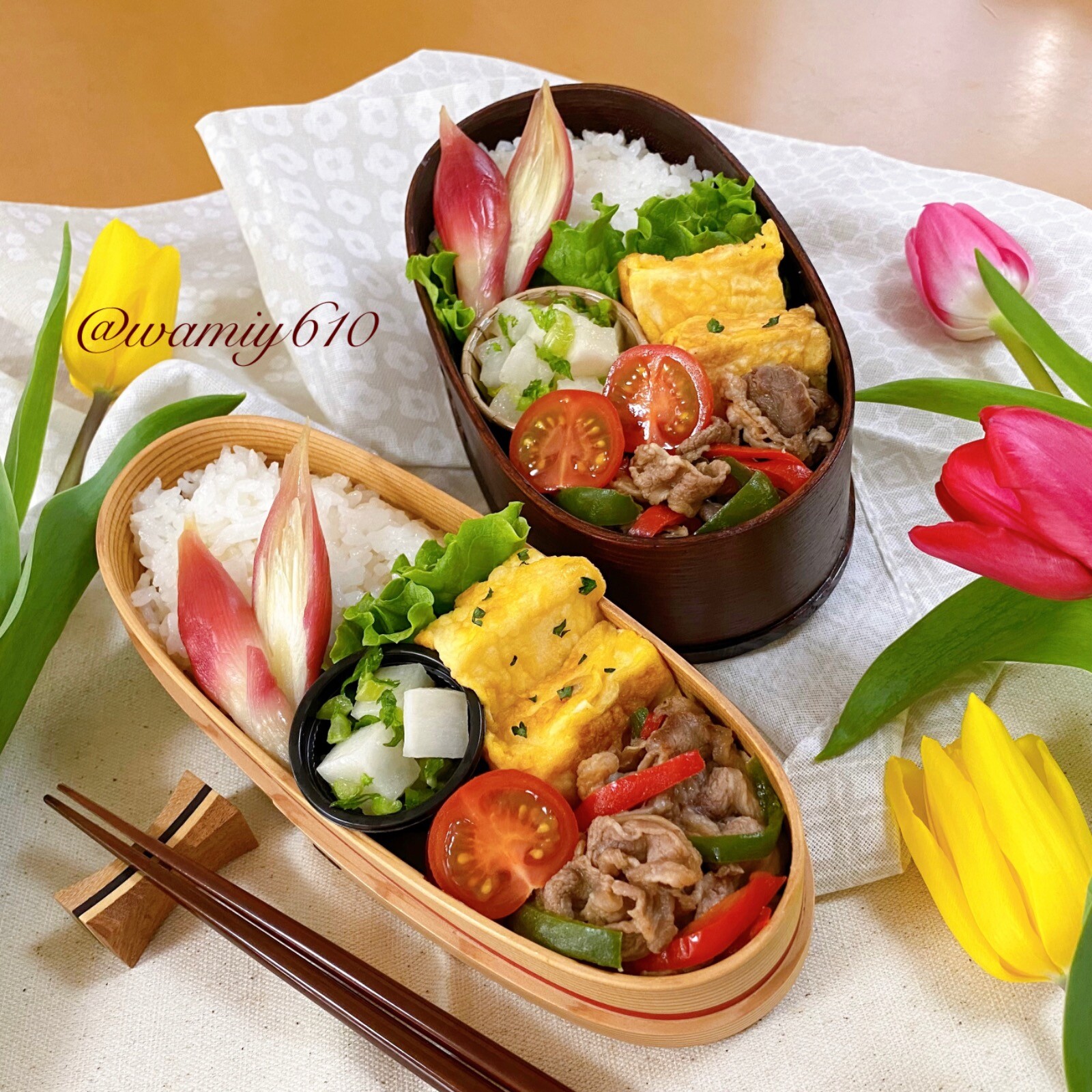 🌿牛肉とピーマンのオイスター炒め弁当🌿