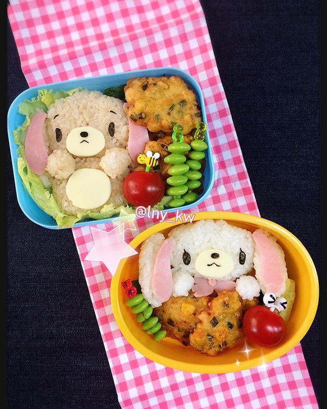 しろうさとくろうさ弁当