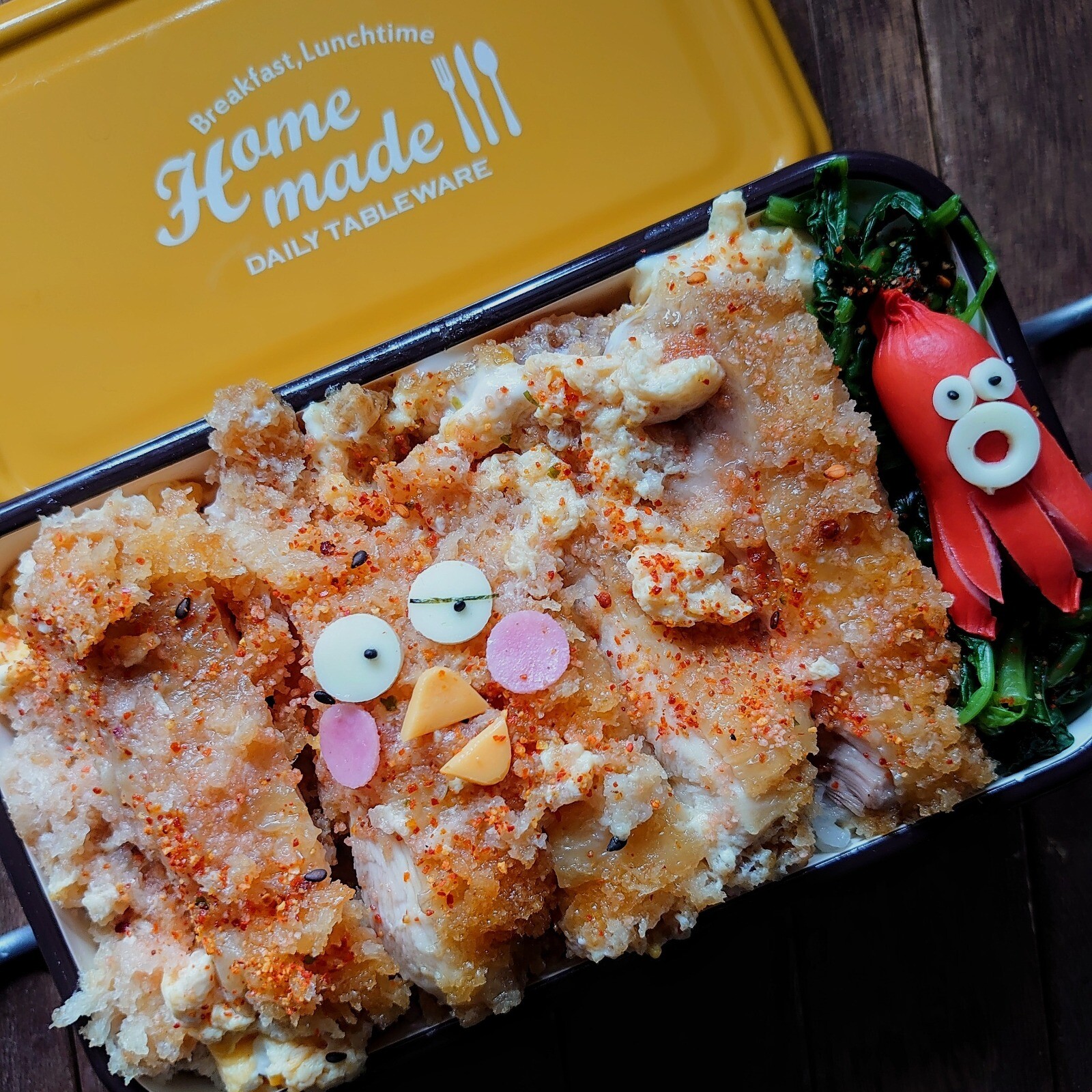 漢の…自分用👔ぶ厚いやつだぜチキンカツ丼弁当🍱