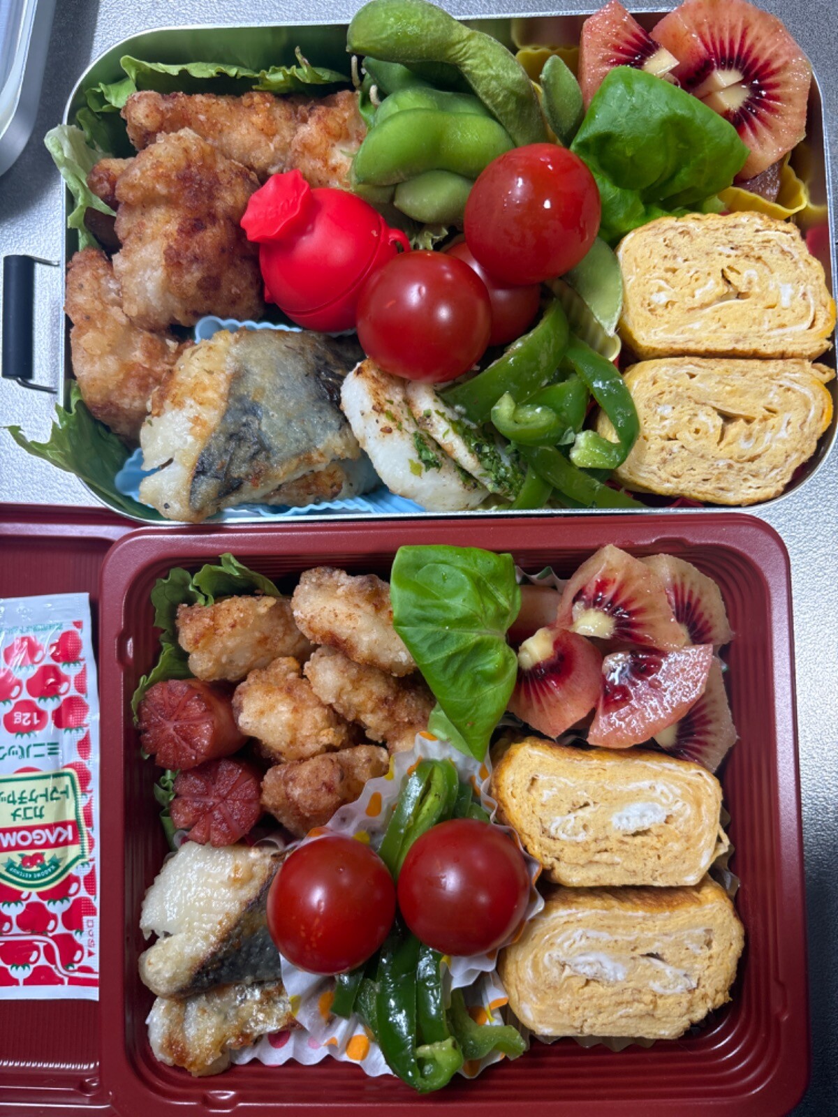 鰆と鶏むね唐揚げ弁当