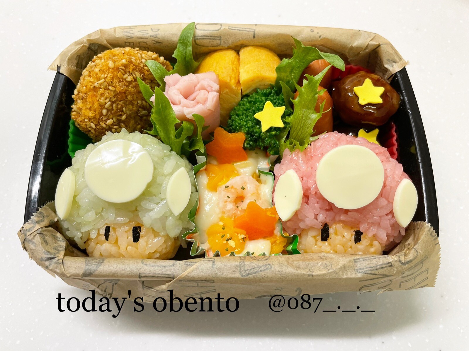 息子の見学遠足弁当🍄