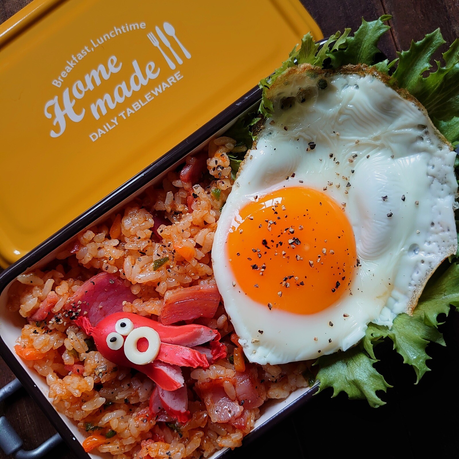 漢の…妻用🎽ご飯を炒めてナシゴレン弁当🍱
