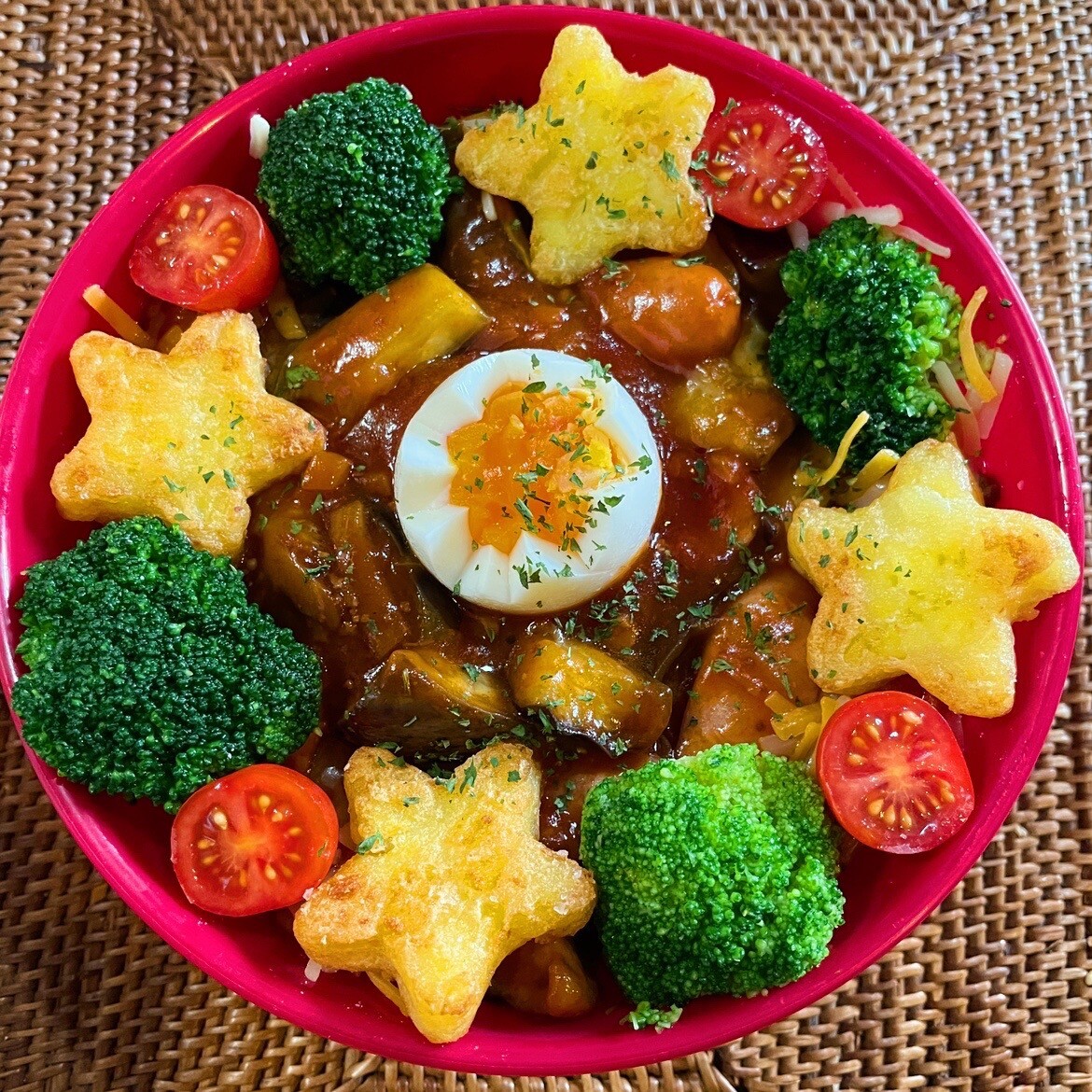 ナスミート丼