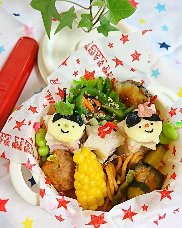 七夕サンドイッチ弁当