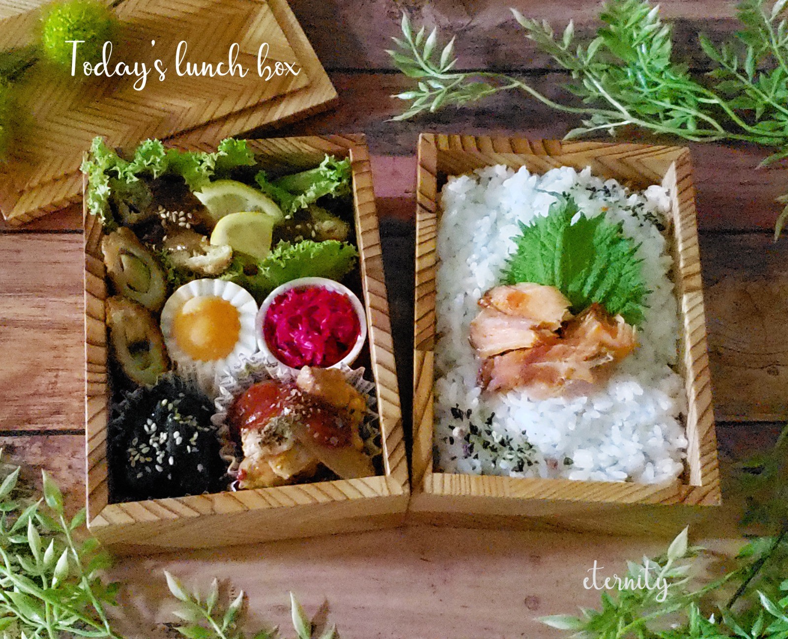作り置き詰めただけの弁当🍱