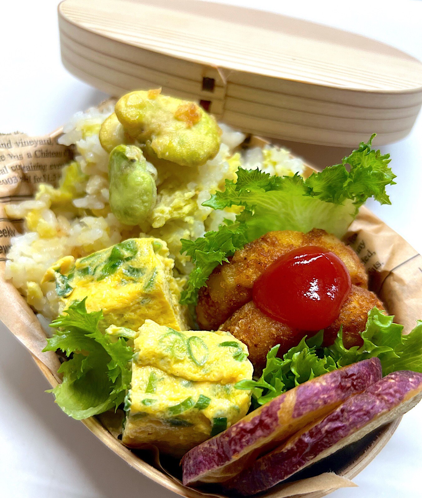 そら豆ご飯メイン笑笑