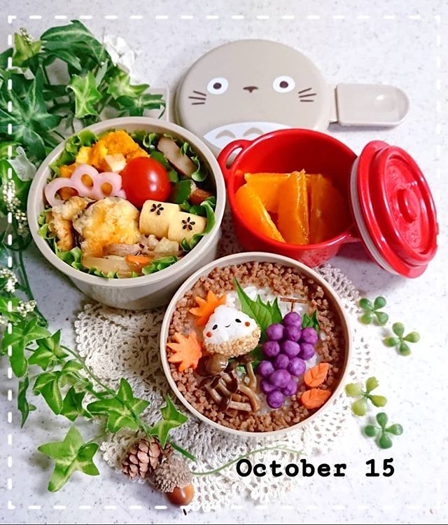 秋の味覚弁当🍁🍇