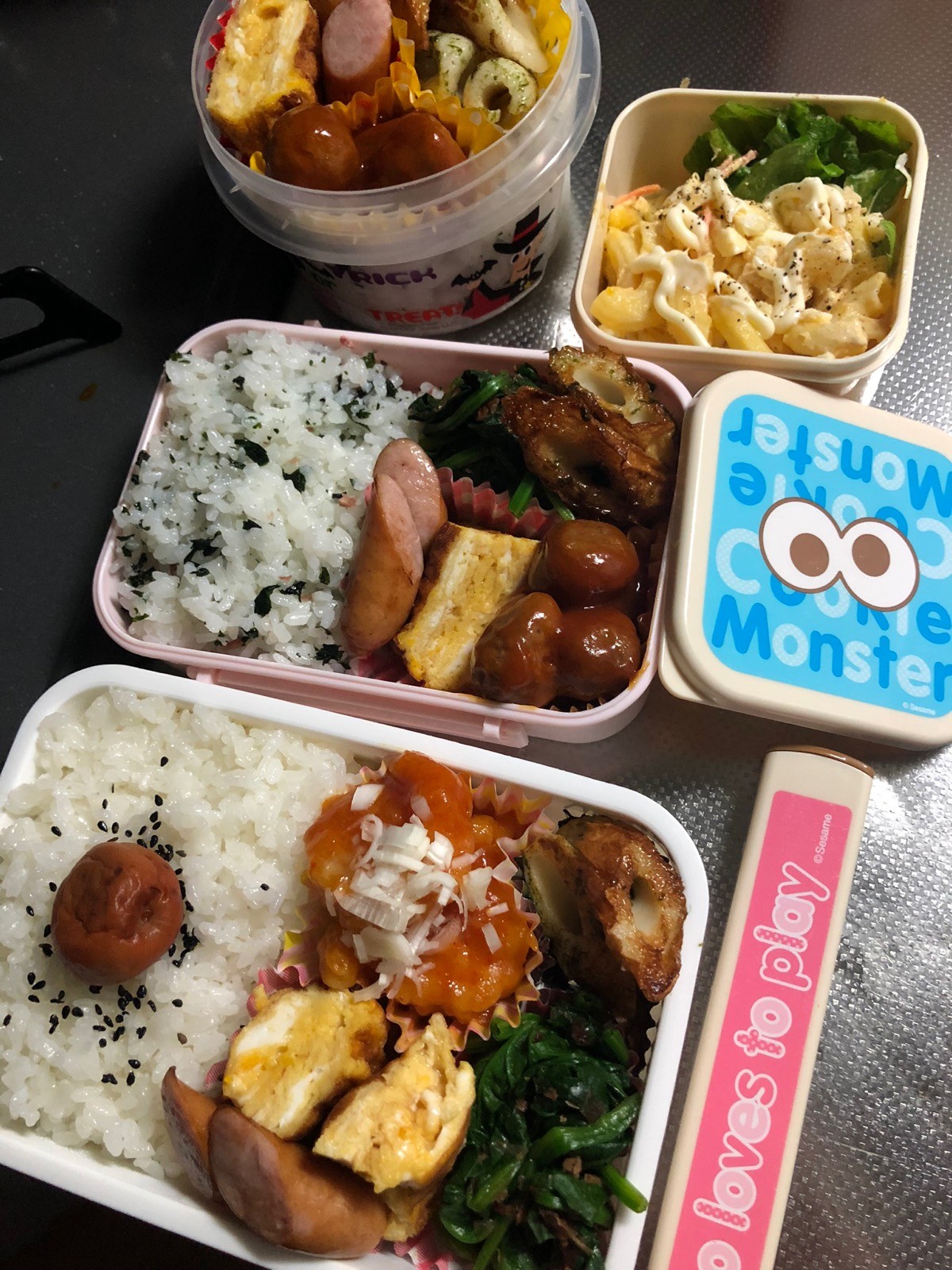 家族3人分弁当