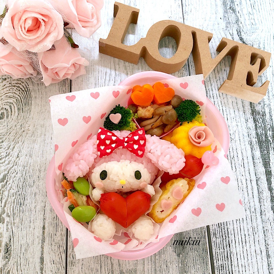 マイメロちゃんのバレンタイン弁当❤️