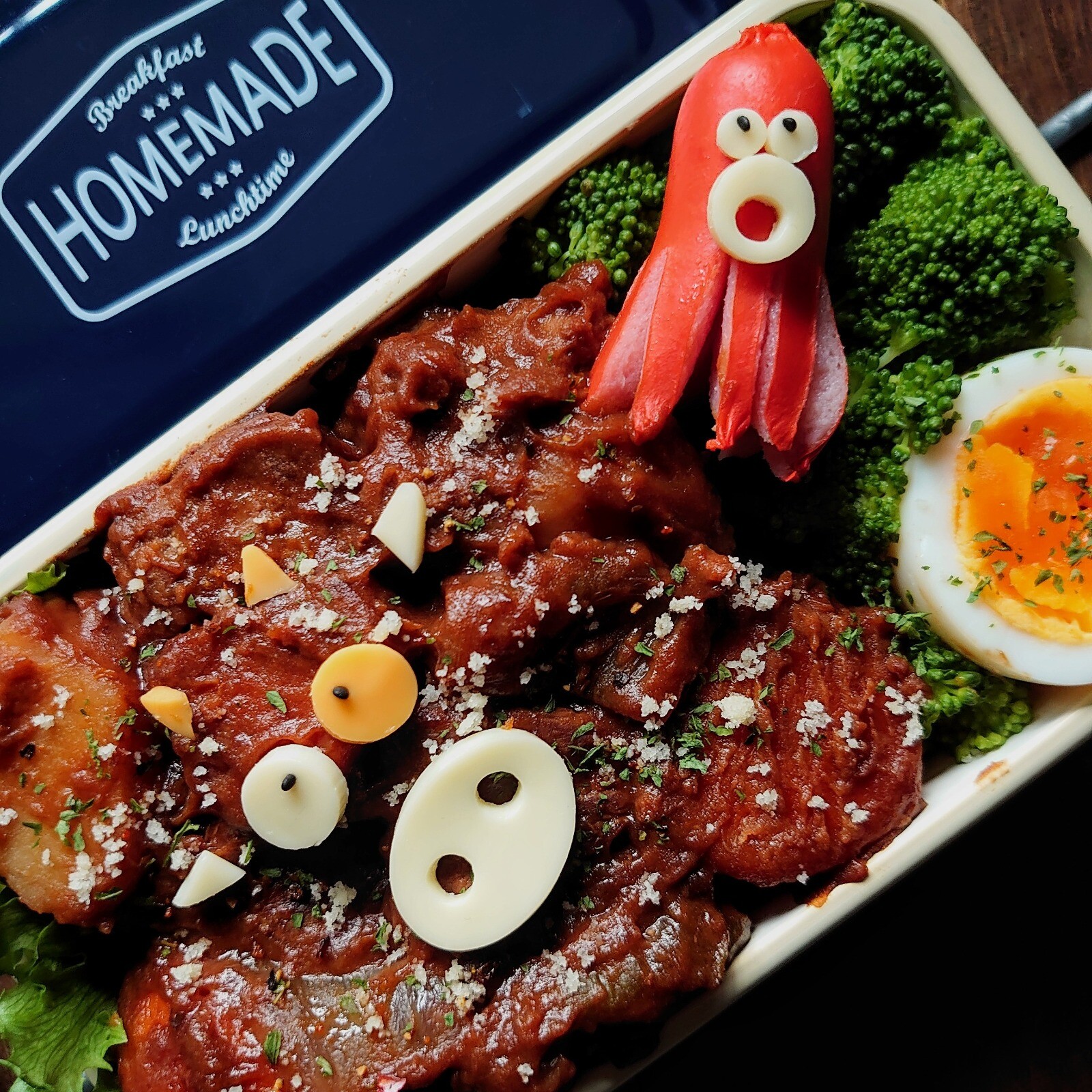 漢の…妻用🍱めちゃ茶色のビーフシチューライス弁当
