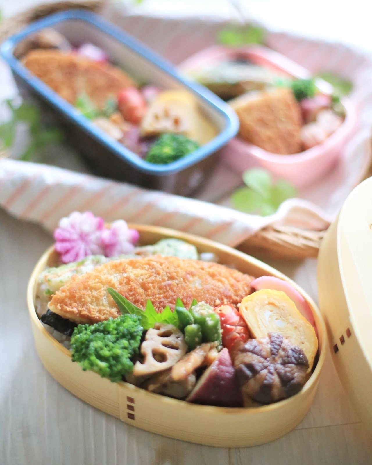 白身魚のフライで海苔弁