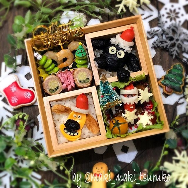 羊のショーンクリスマスバージョン弁当