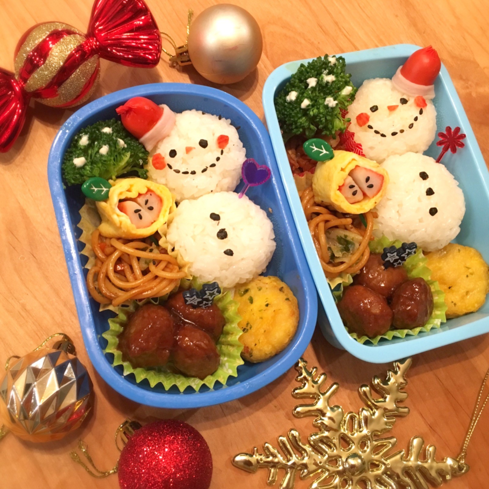 #スノーマン弁当 #雪だるま弁当 #クリスマス弁当