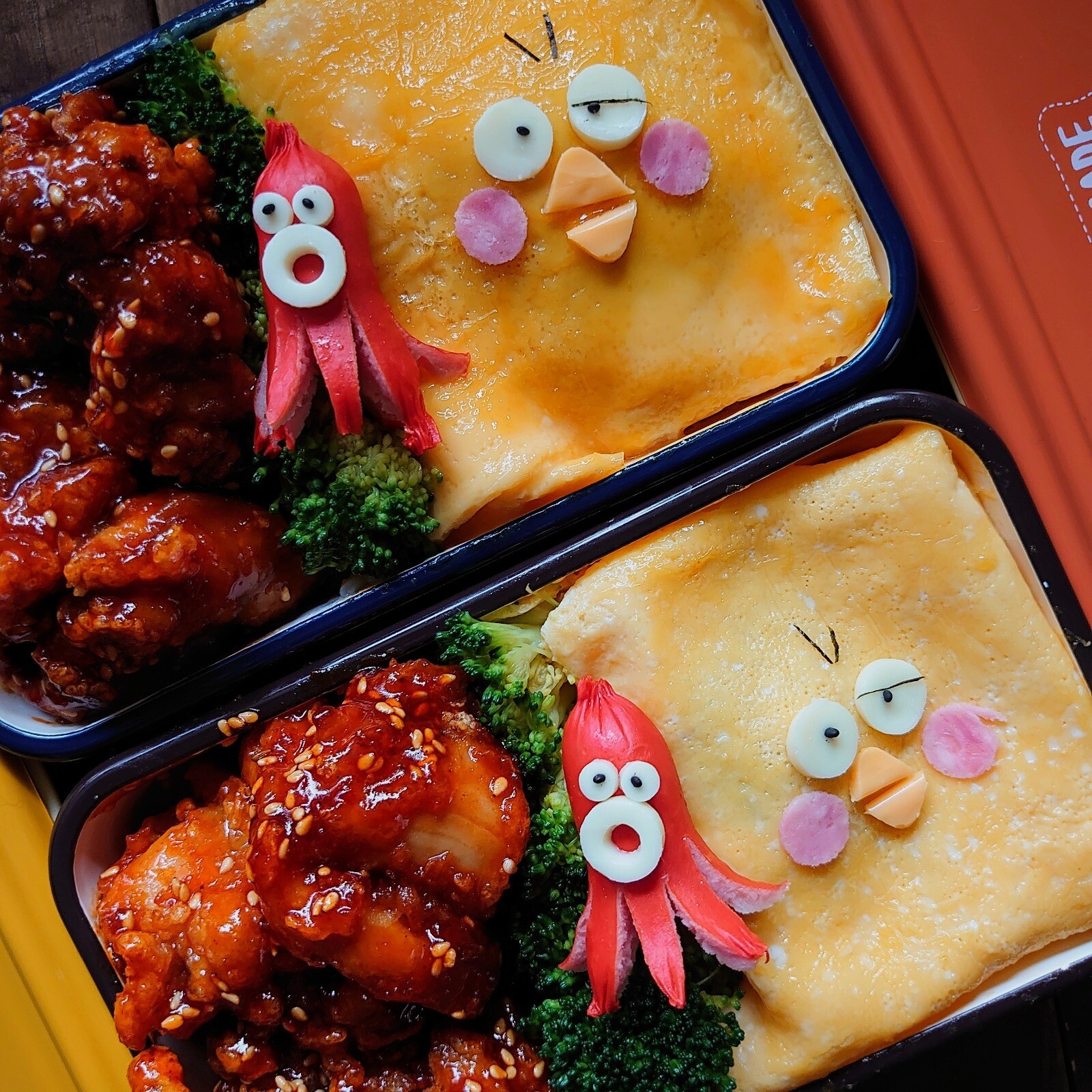 漢の…自分用👔と妻用🎽甘辛でうまうまなヤンニョムチキン弁当🍱