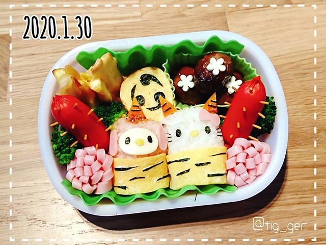 マイメロディ＆キティの節分弁当