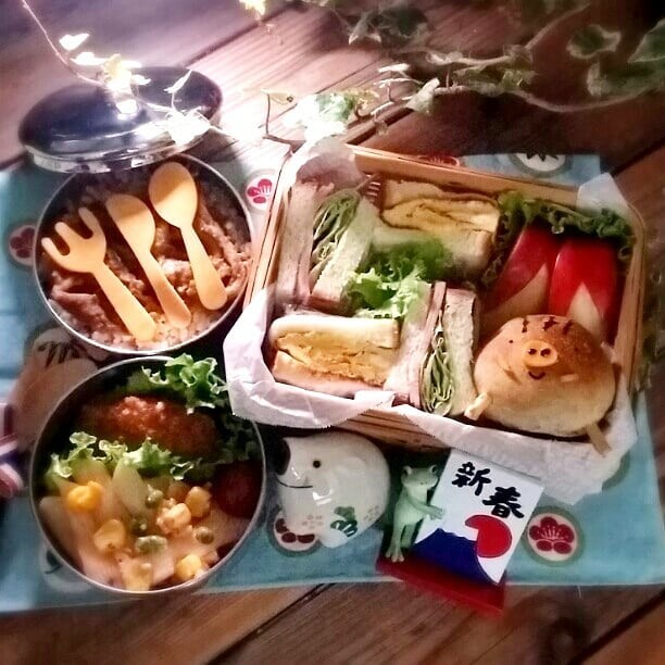 旦那さんの朝ごパン&お昼お弁当♪