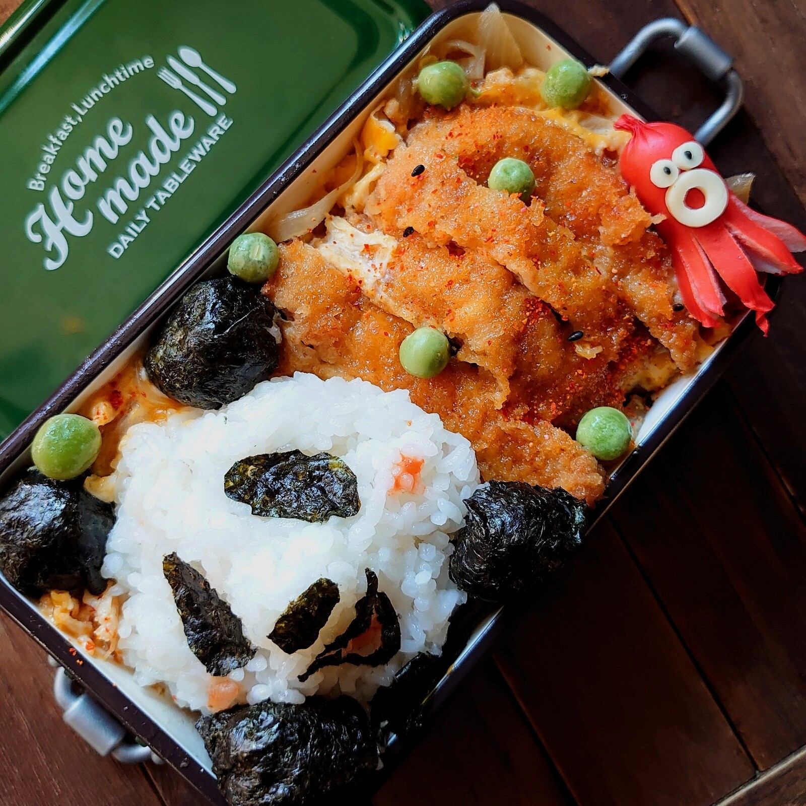 漢の…妻用🍱なぜにパンダなカツ丼弁当