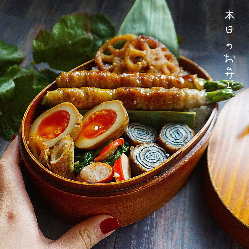 アスパラ肉巻き弁当🍱