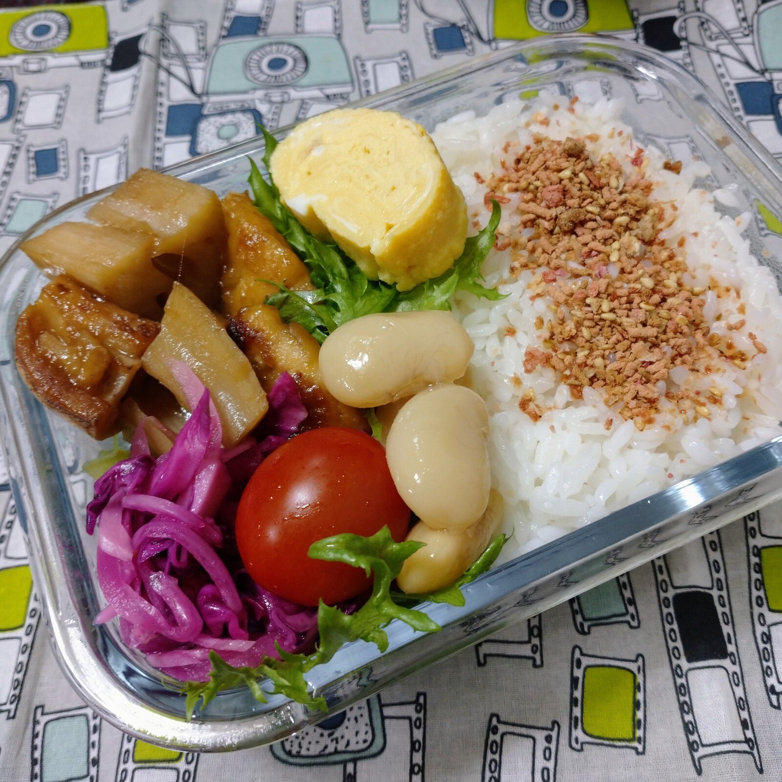鶏肉と蓮根の照り煮弁当