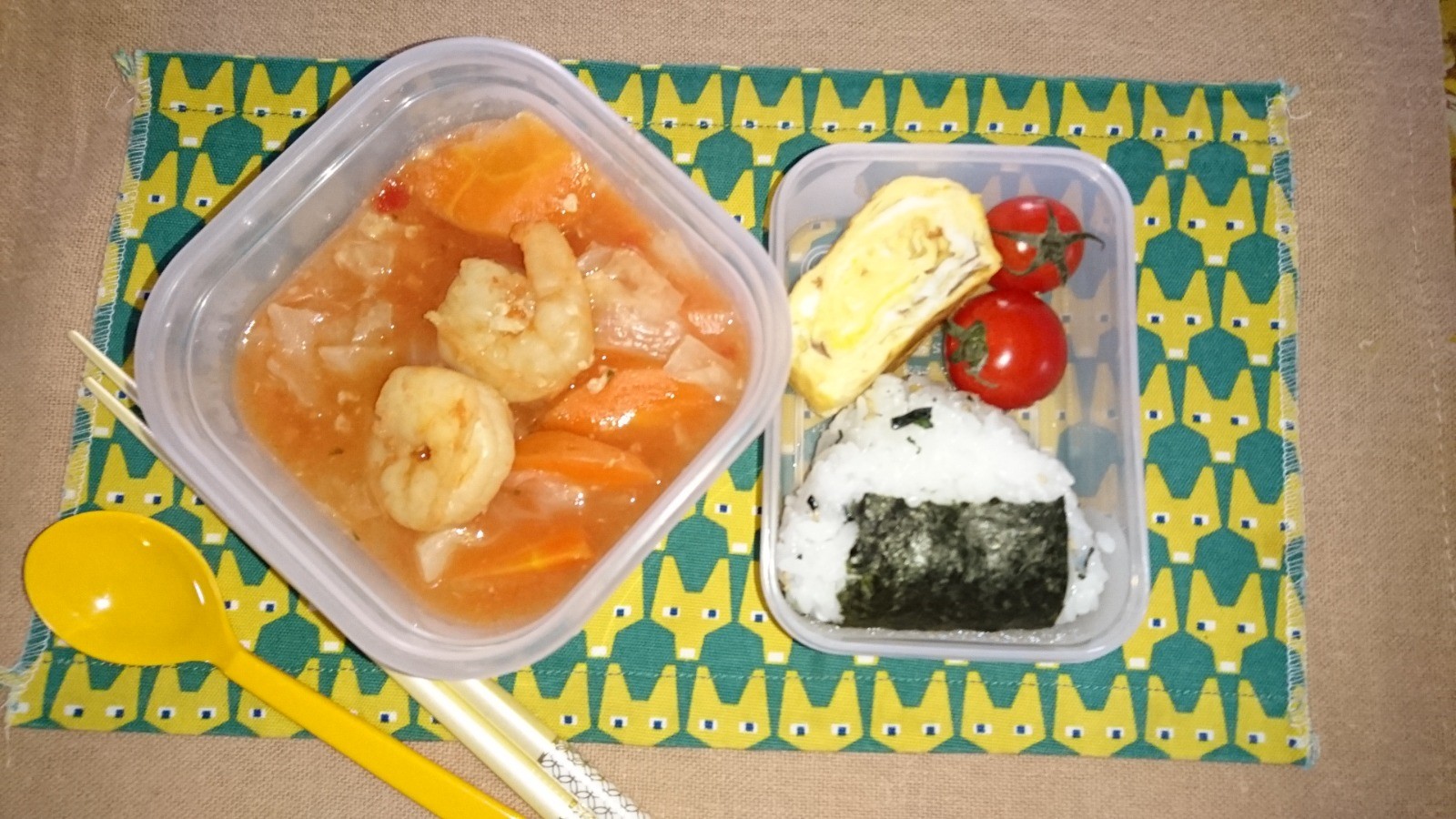 今日のお弁当🍙🍜