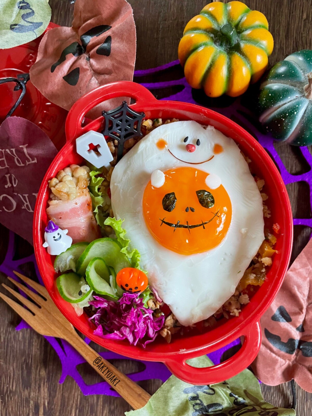 ハロウィンガパオライス弁当