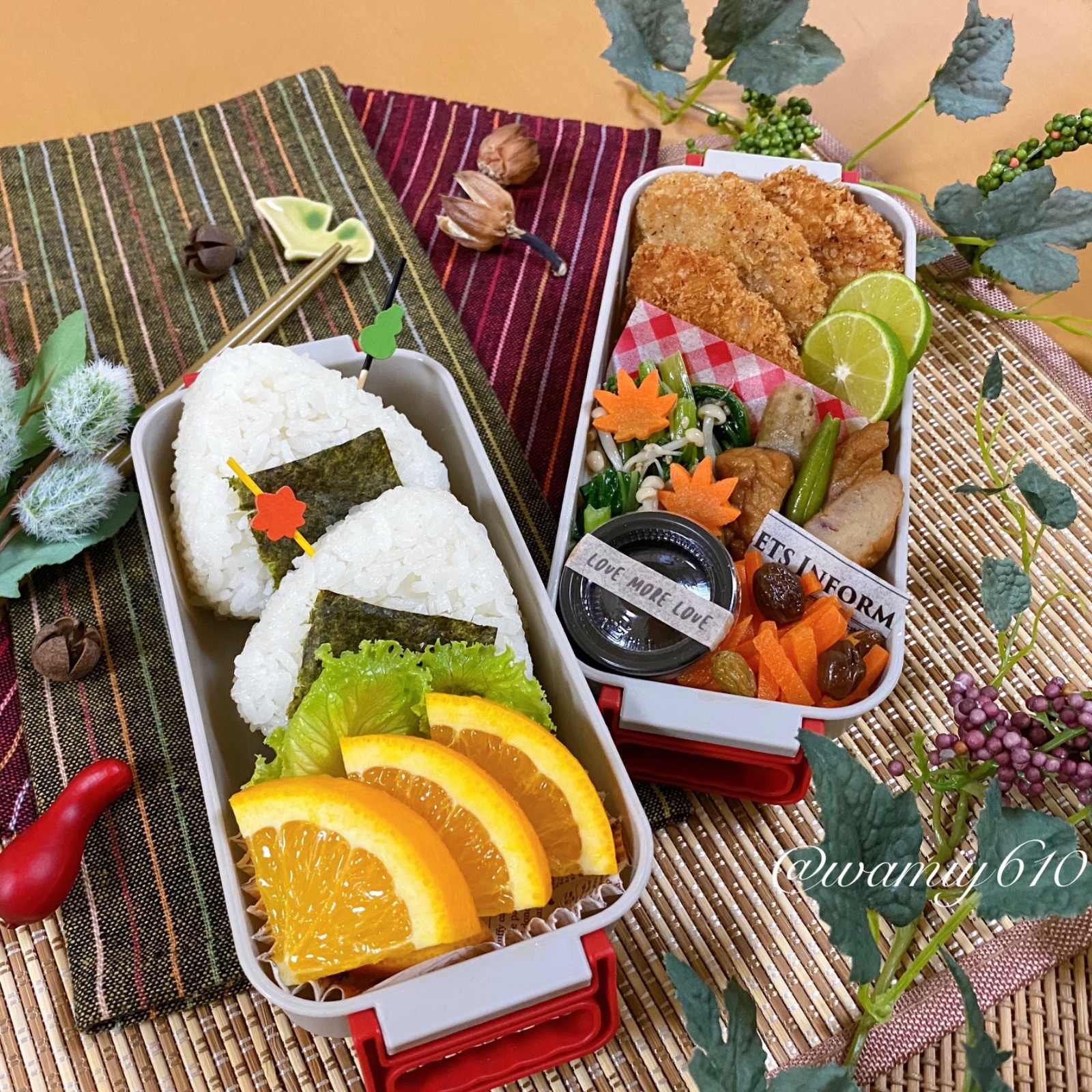 🌿おにぎり弁当🌿