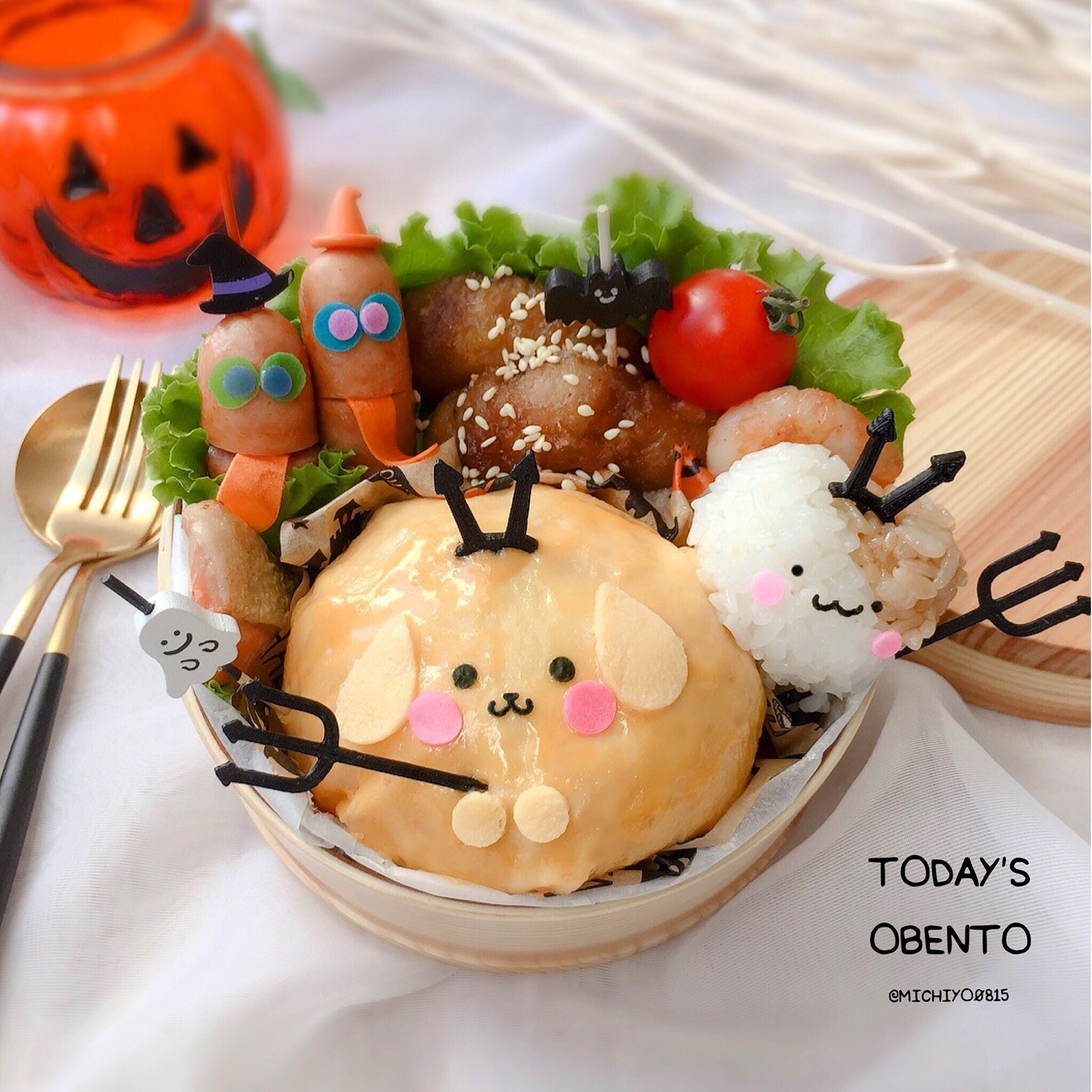 ぼポムポムプリンのハロウィン弁当