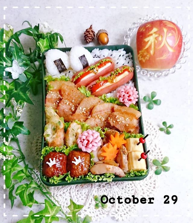 豚バラピリ辛煮弁当
