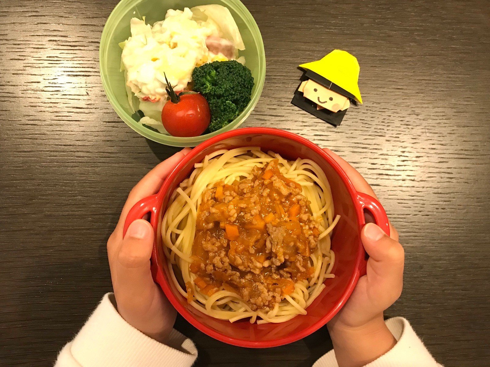 時短！ミートソースでパスタ弁当