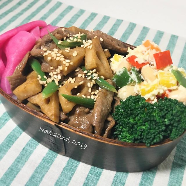 牛肉れんこんオイスターソース炒め弁当