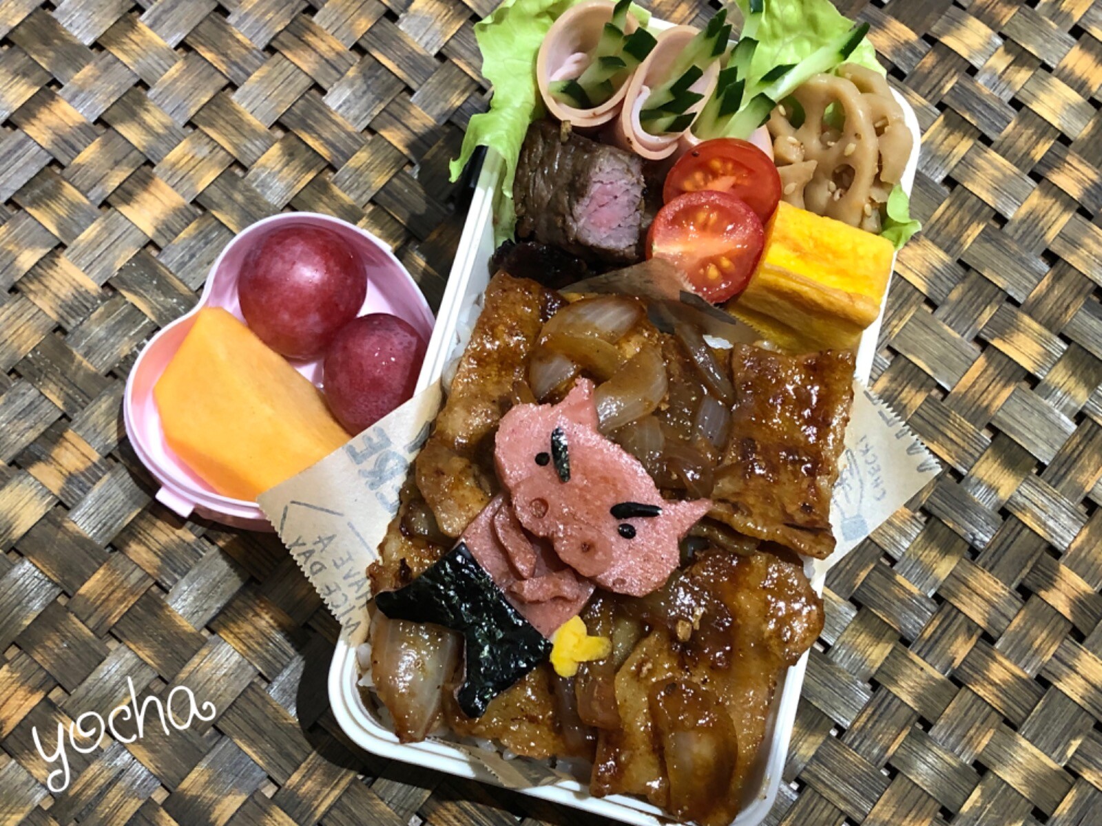 ぶりぶりざえもんの焼き肉弁当