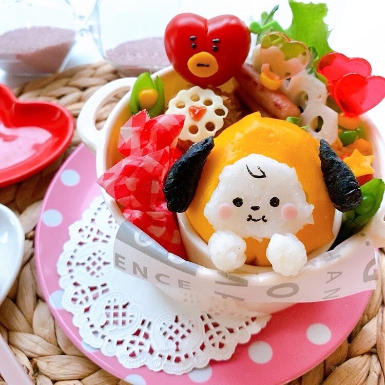 💛CHIMMY&TATA❤️BTSキャラ弁当🤍