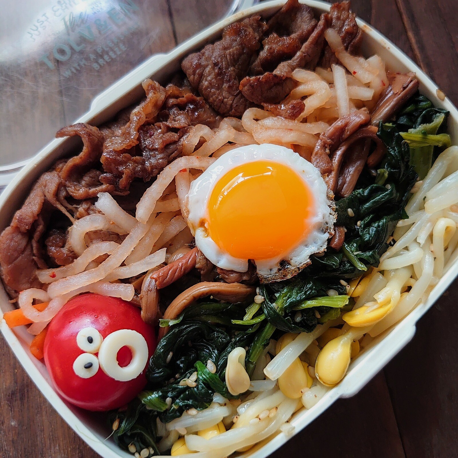 漢の…長女用🍱5月最初はお手軽ピビンバ弁当