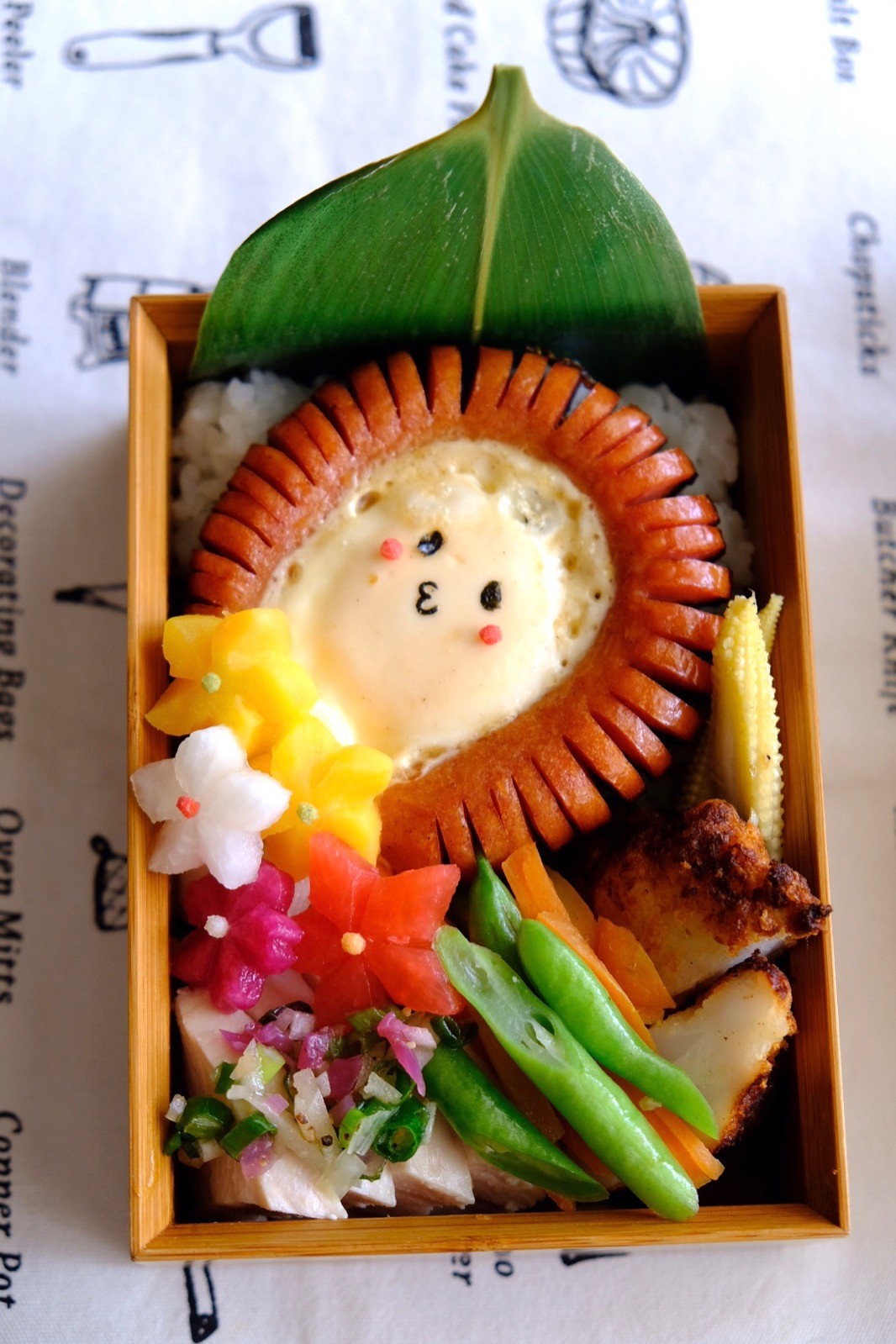 ソーセージ目玉焼き弁当
