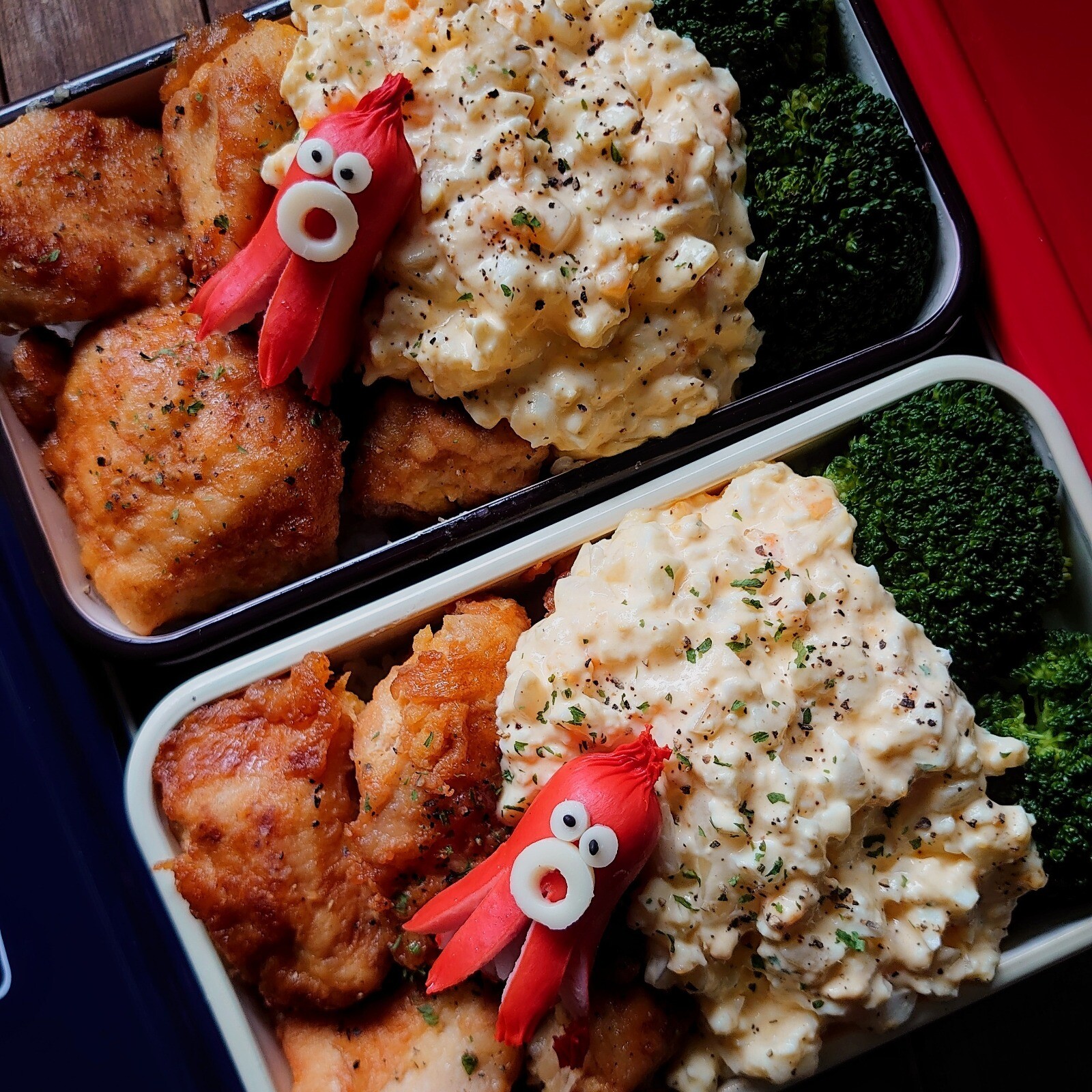 漢の…自分用👔と妻用🎽タルタルモリモリチキン南蛮弁当🍱