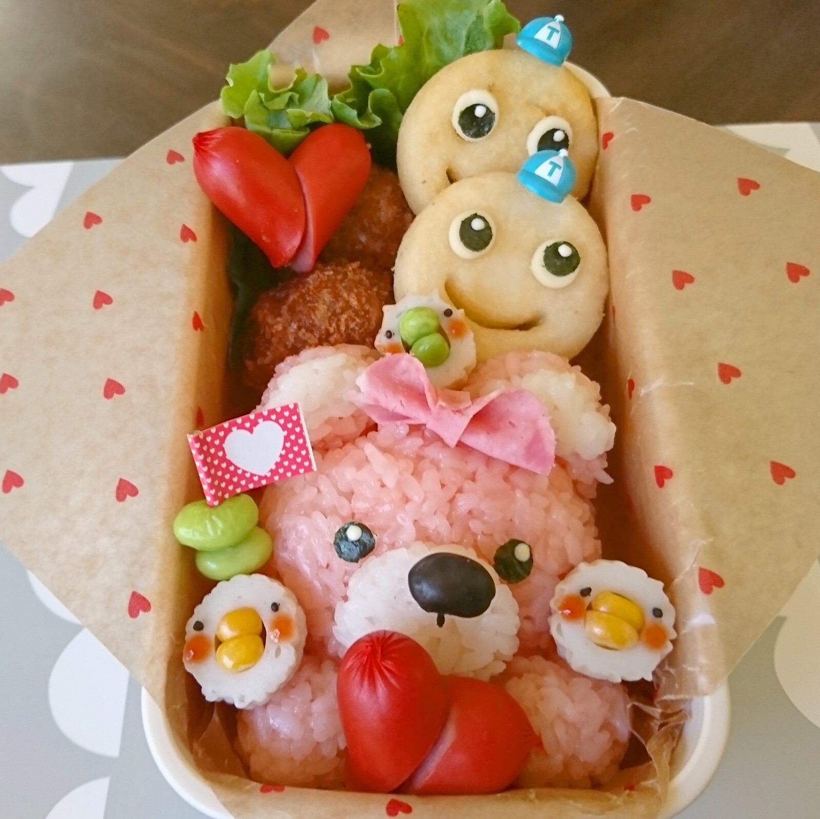 くまちゃんのバレンタイン弁当