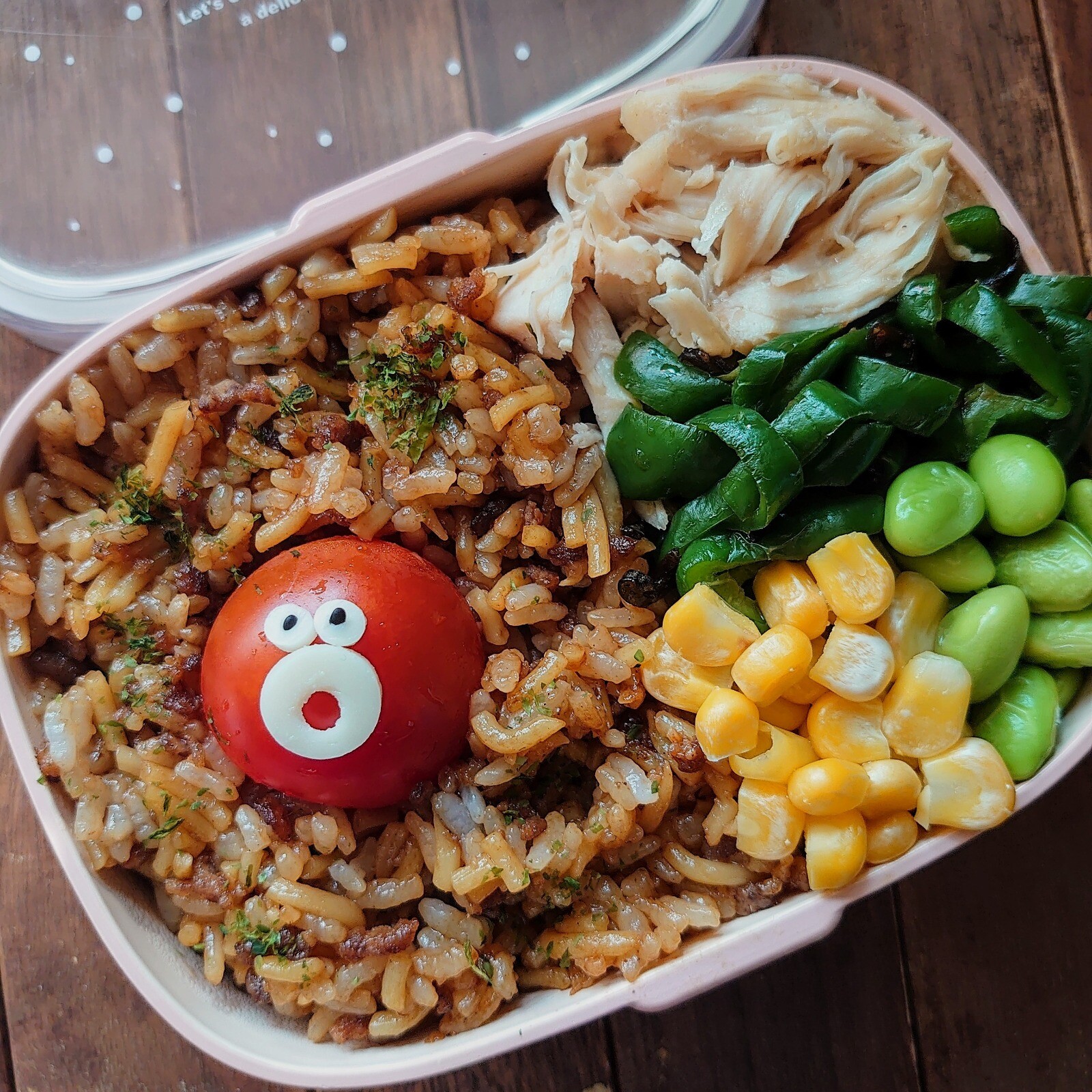 漢の…次女用🍱ダブルソースのそばめし弁当