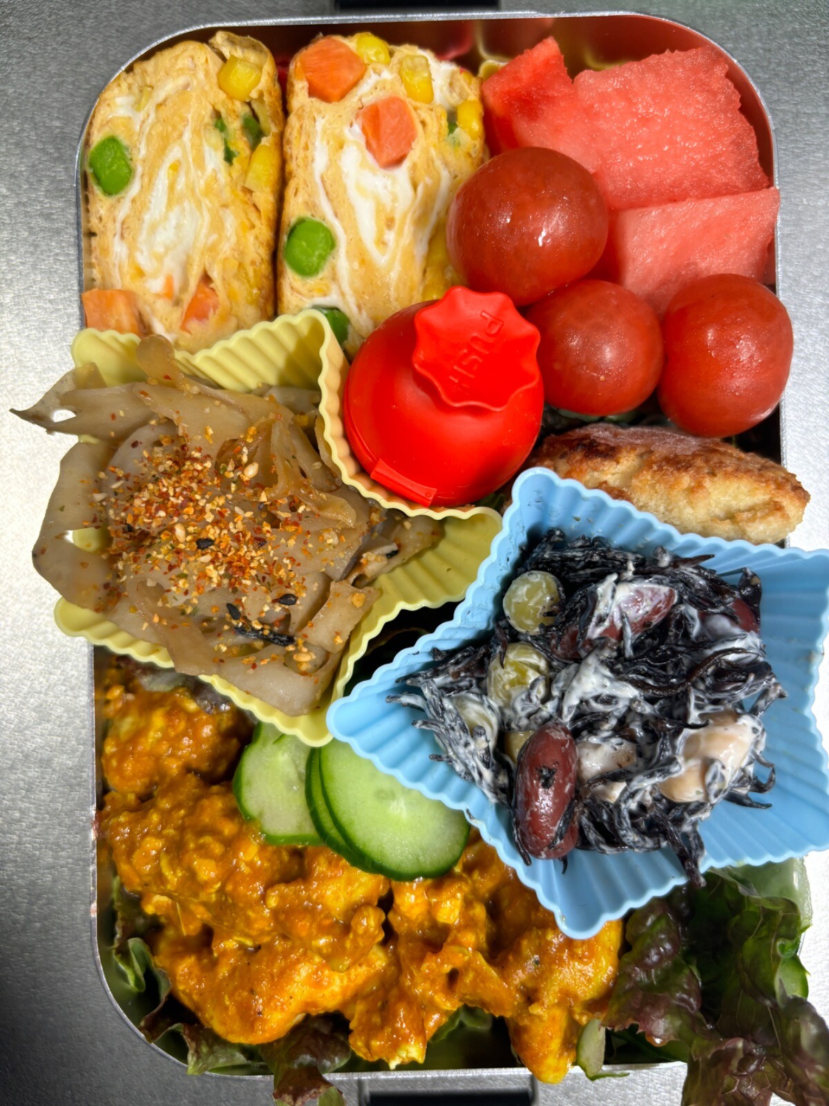タンドリーチキンひじきビーンズサラダ弁当