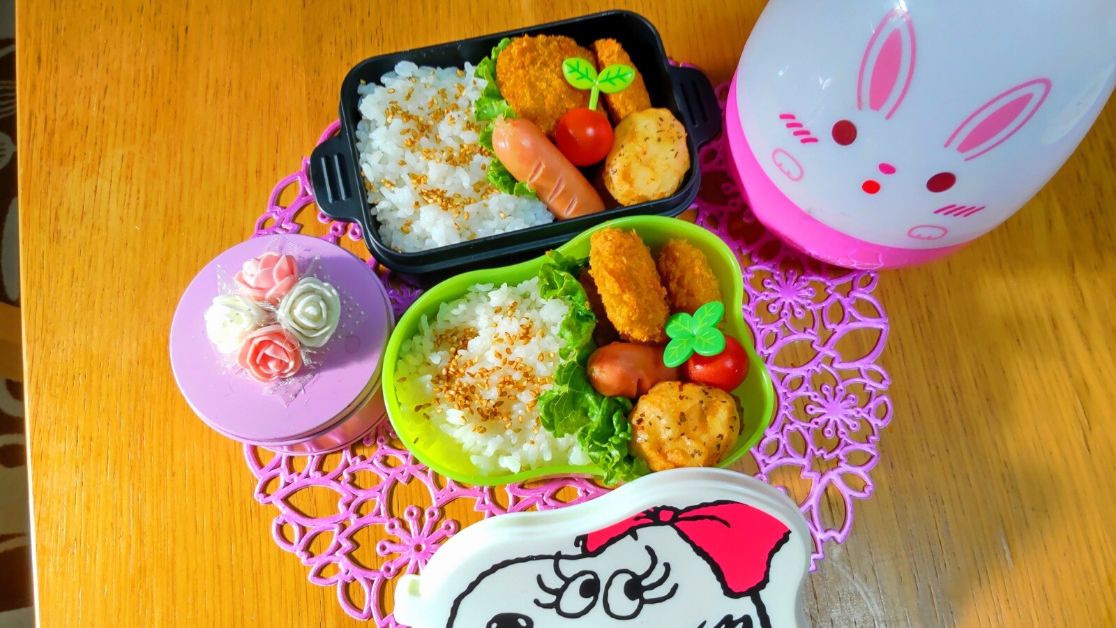 双子のお弁当♥️