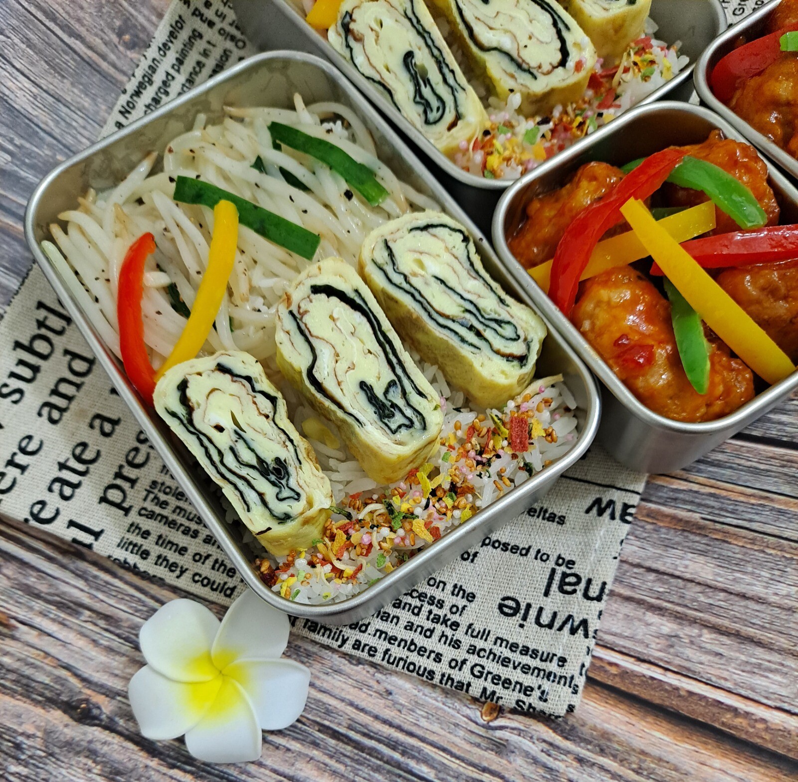 糖醋漢堡肉.海苔玉子燒