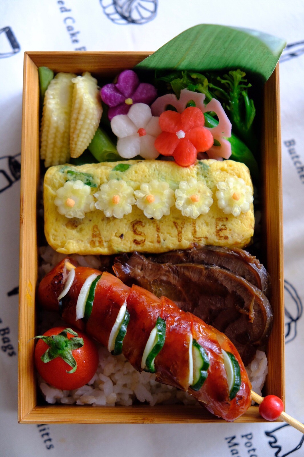ソーセージと卵焼きのお弁当