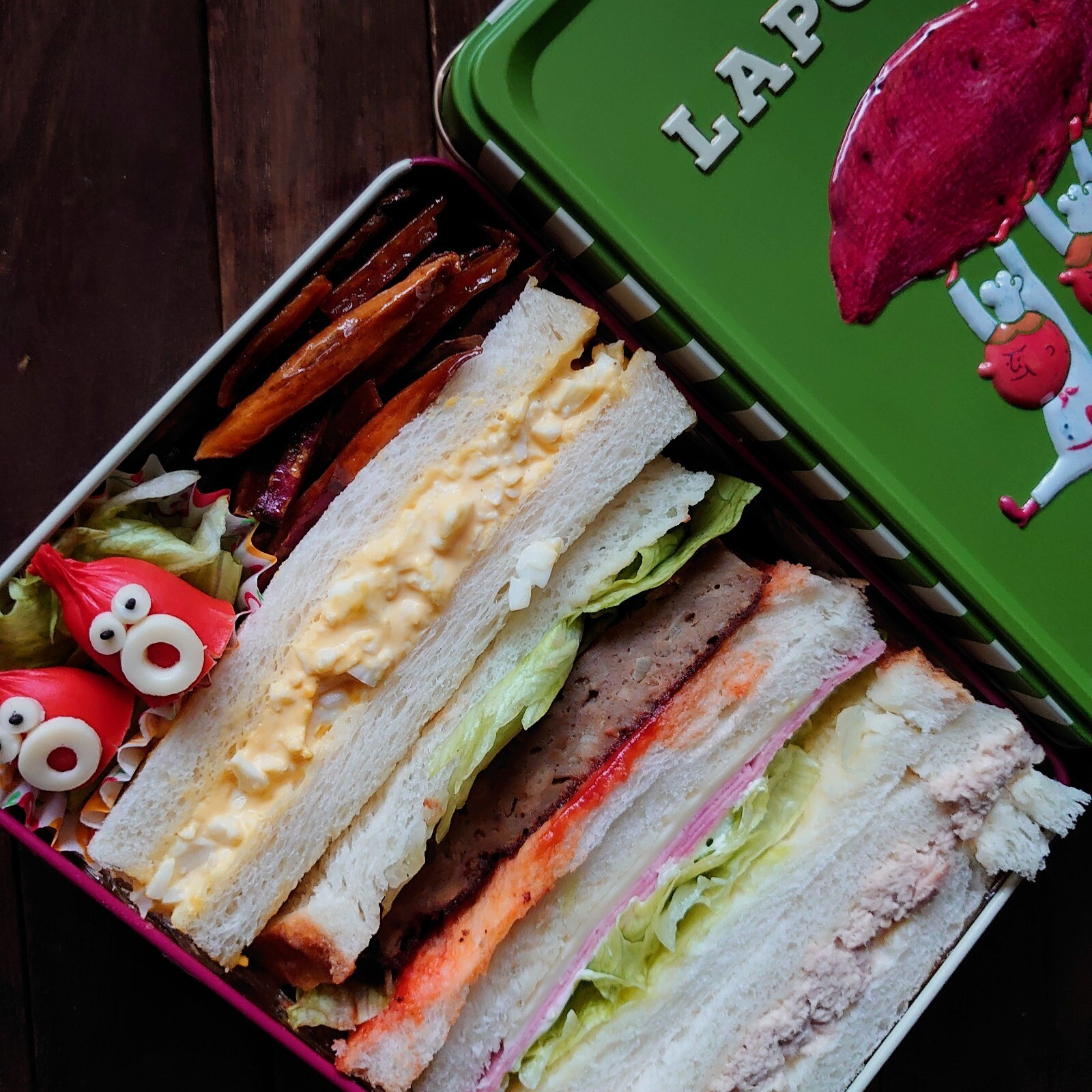 漢の…自分用👔初の試みサンドイッチ弁当