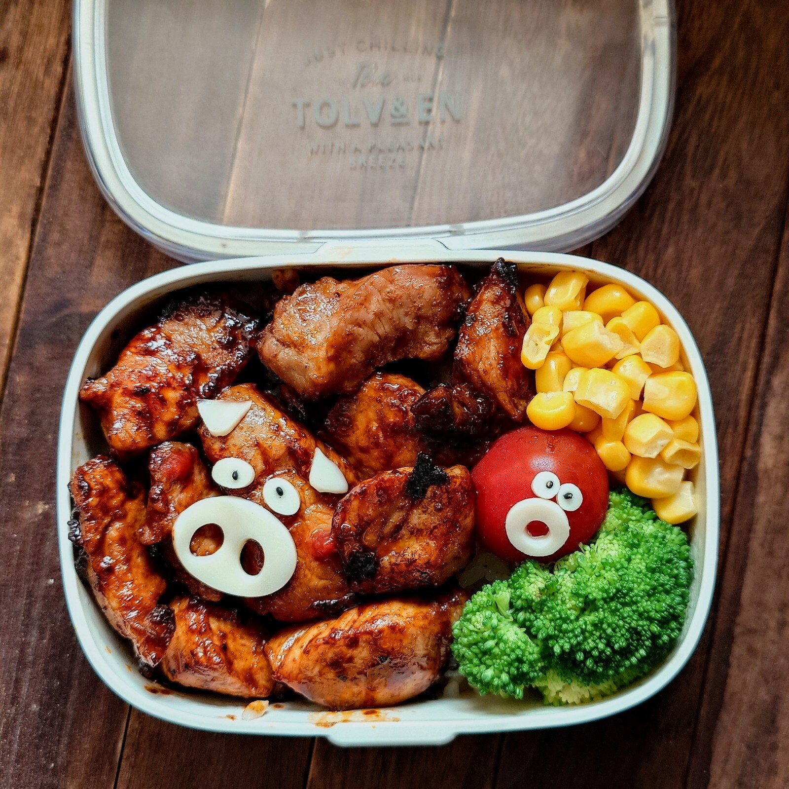 漢の…次女用🍱こってりトンテキ弁当