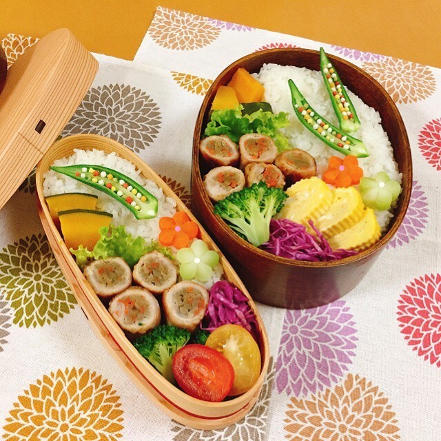 🌿豚ロースの金平ごぼう巻き弁当🌿