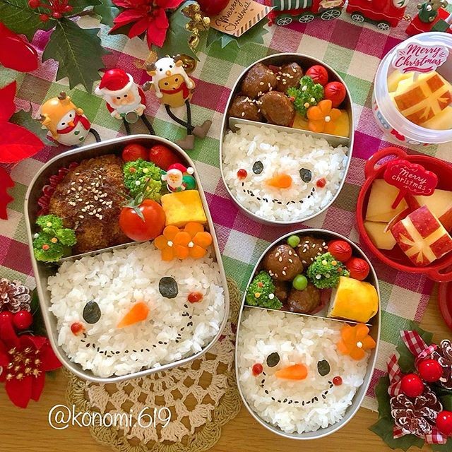 スノーマンのお弁当